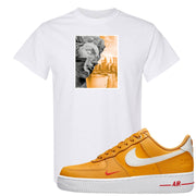 Yellow Ochre Low AF 1s T Shirt | Miguel, White