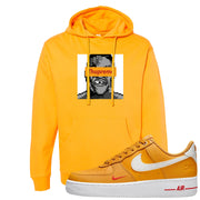 Yellow Ochre Low AF 1s Hoodie | Thupreme, Gold