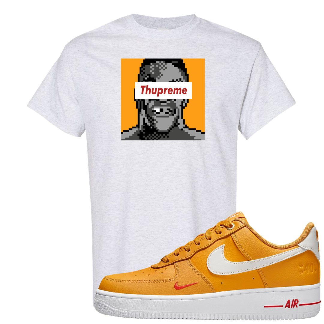 Yellow Ochre Low AF 1s T Shirt | Thupreme, Ash