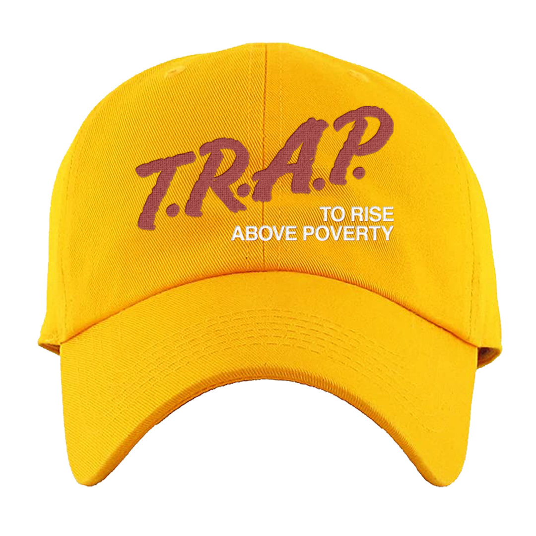 Yellow Ochre Low AF 1s Dad Hat | Trap To Rise Above Poverty, Gold