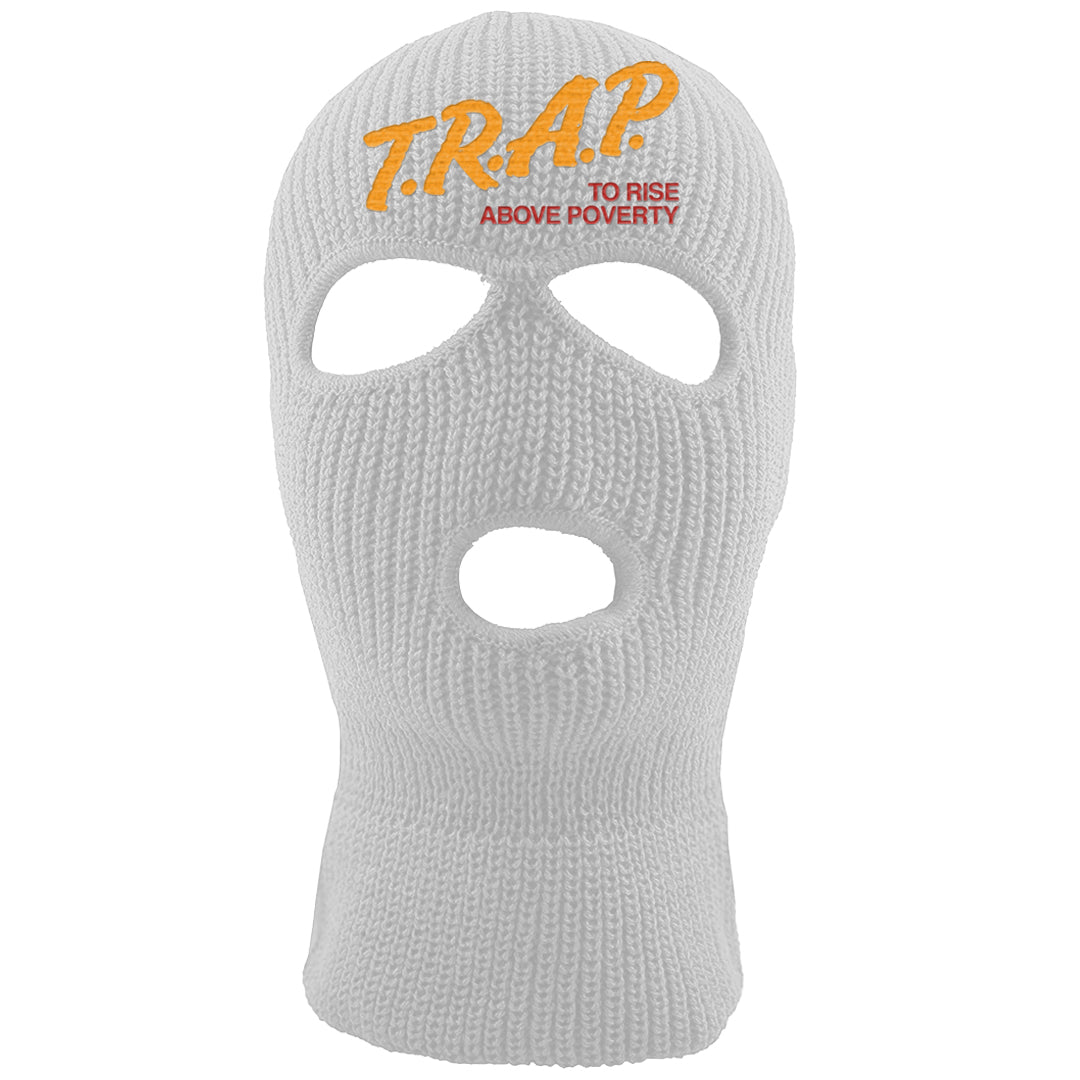 Yellow Ochre Low AF 1s Ski Mask | Trap To Rise Above Poverty, White