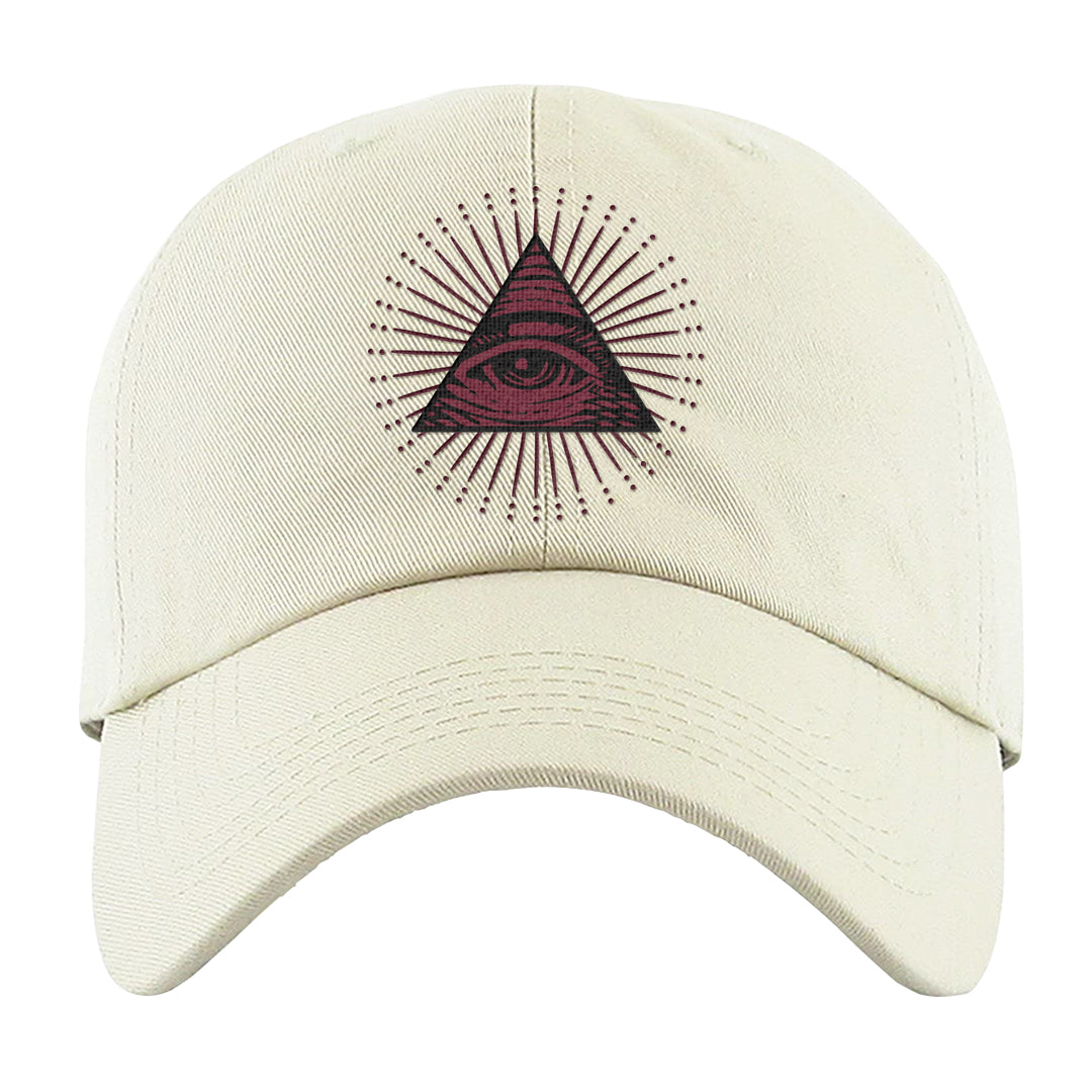 Team Red Gum AF 1s Dad Hat | All Seeing Eye, White