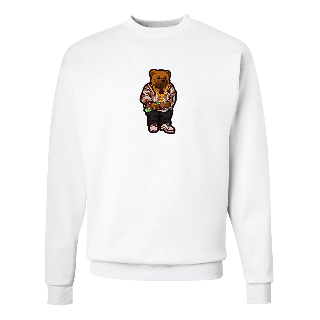 Team Red Gum AF 1s Crewneck Sweatshirt | Sweater Bear, White