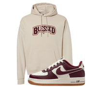 Team Red Gum AF 1s Hoodie | Blessed Arch, Sand