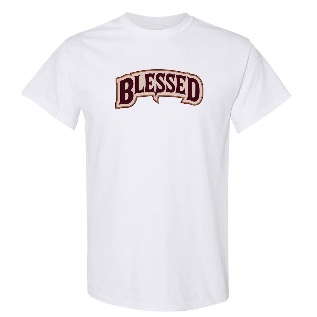 Team Red Gum AF 1s T Shirt | Blessed Arch, White