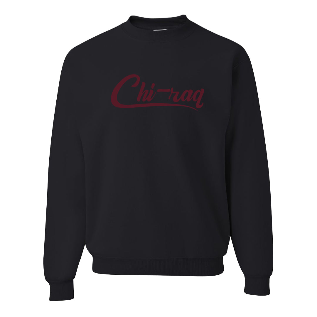 Team Red Gum AF 1s Crewneck Sweatshirt | Chiraq, Black