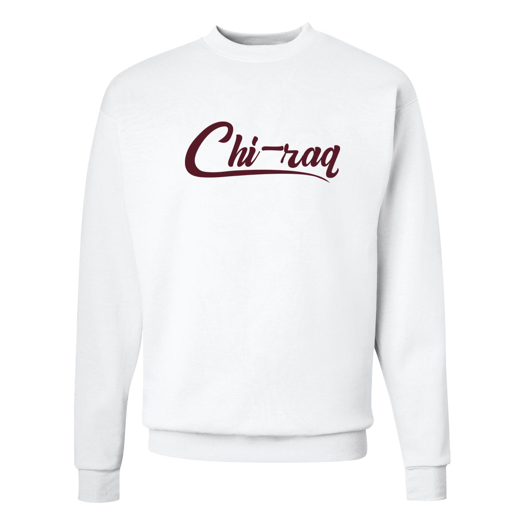 Team Red Gum AF 1s Crewneck Sweatshirt | Chiraq, White