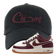 Team Red Gum AF 1s Dad Hat | Chiraq, Black
