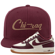 Team Red Gum AF 1s Snapback Hat | Chiraq, Maroon