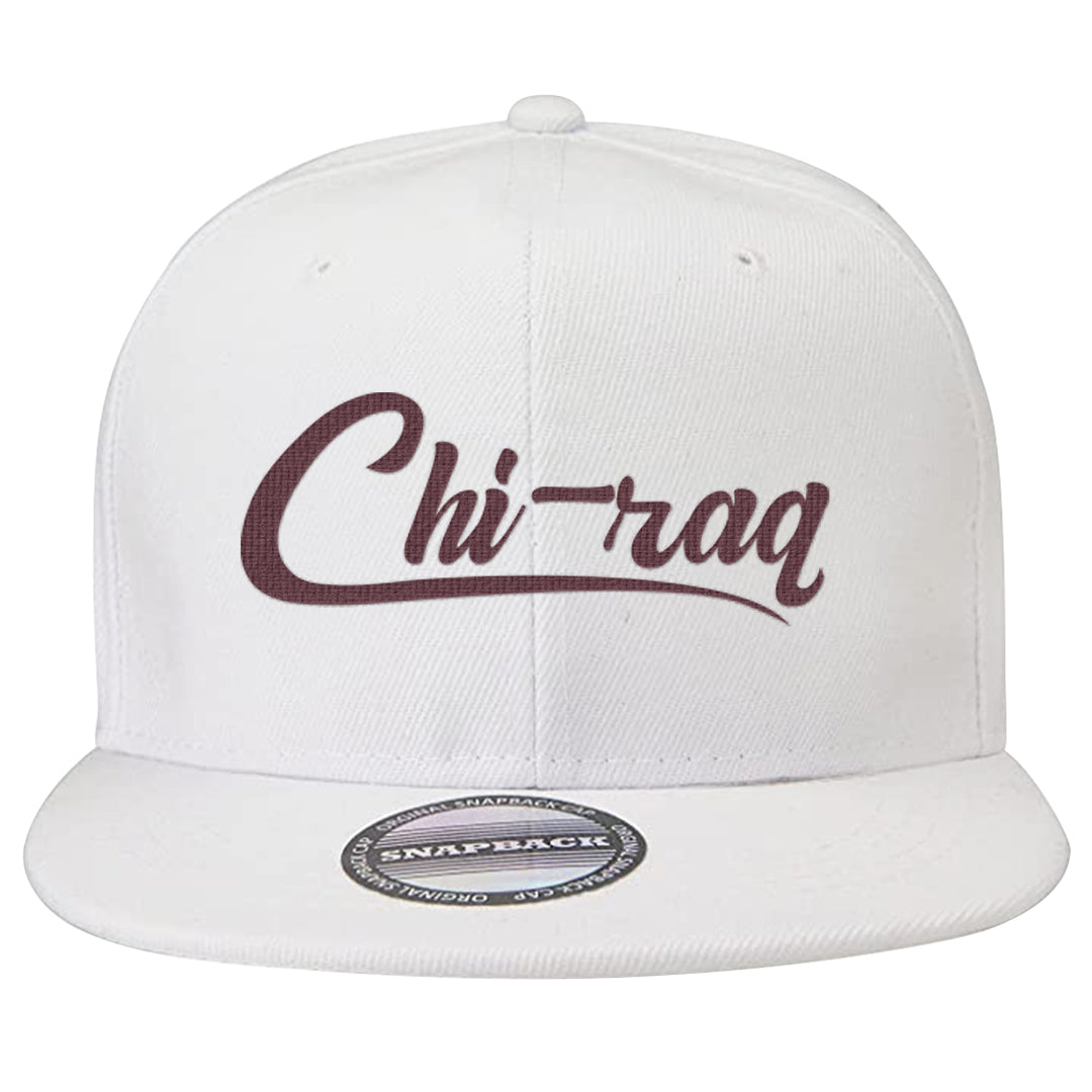 Team Red Gum AF 1s Snapback Hat | Chiraq, White