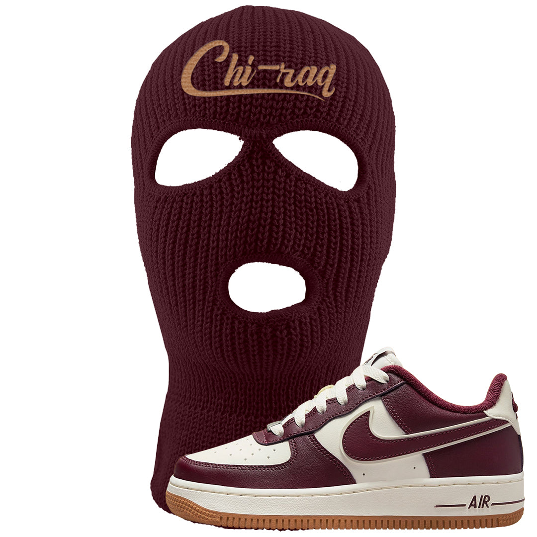 Team Red Gum AF 1s Ski Mask | Chiraq, Maroon