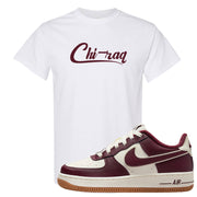 Team Red Gum AF 1s T Shirt | Chiraq, White