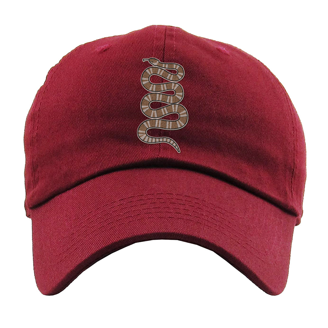 Team Red Gum AF 1s Dad Hat | Coiled Snake, Maroon