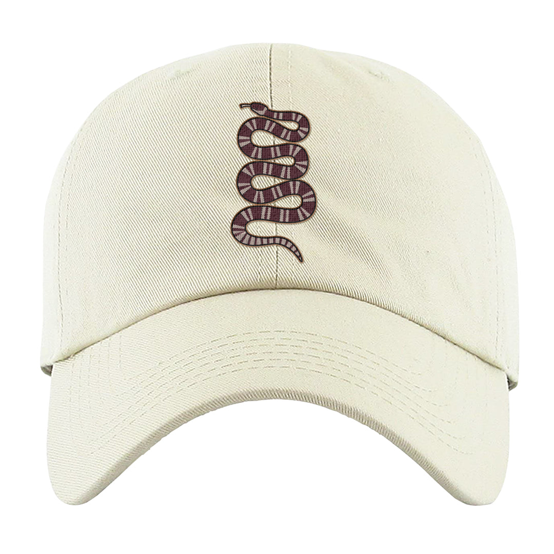 Team Red Gum AF 1s Dad Hat | Coiled Snake, White