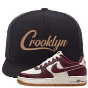 Team Red Gum AF 1s Snapback Hat | Crooklyn, Black