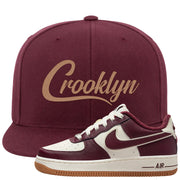 Team Red Gum AF 1s Snapback Hat | Crooklyn, Maroon