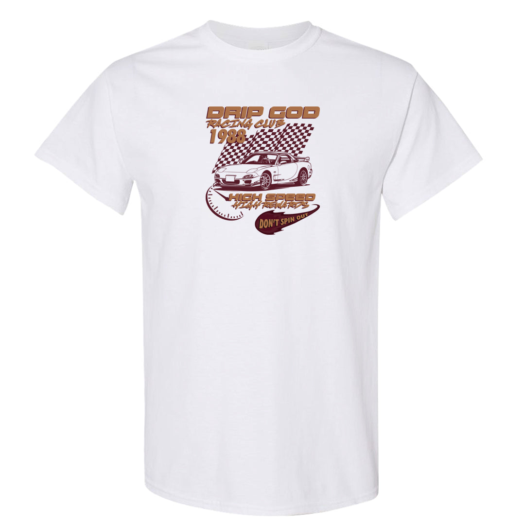 Team Red Gum AF 1s T Shirt | Drip God Racing Club, White