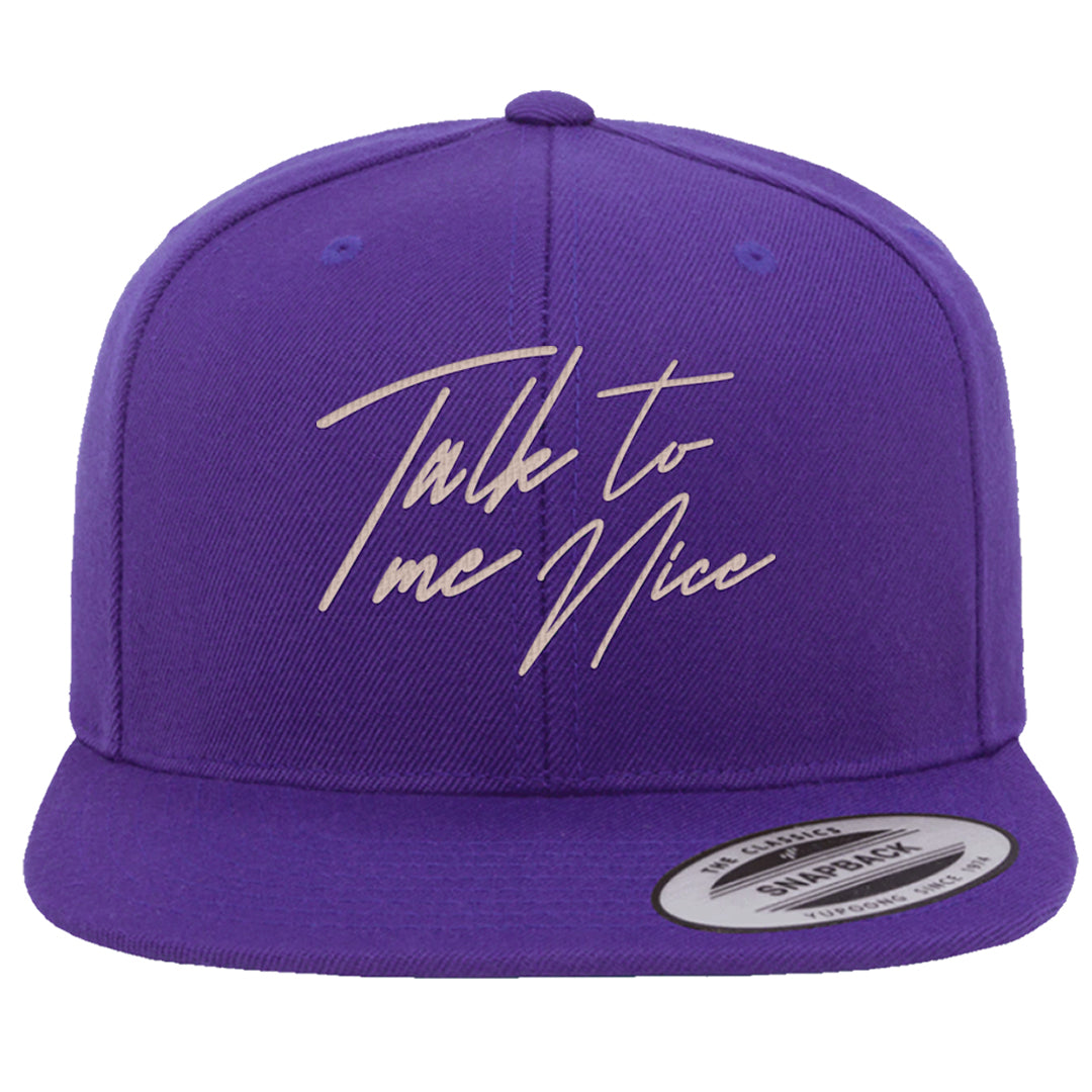 Team Red Gum AF 1s Snapback Hat | Talk To Me Nice, Purple