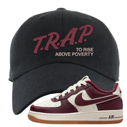 Team Red Gum AF 1s Dad Hat | Trap To Rise Above Poverty, Black