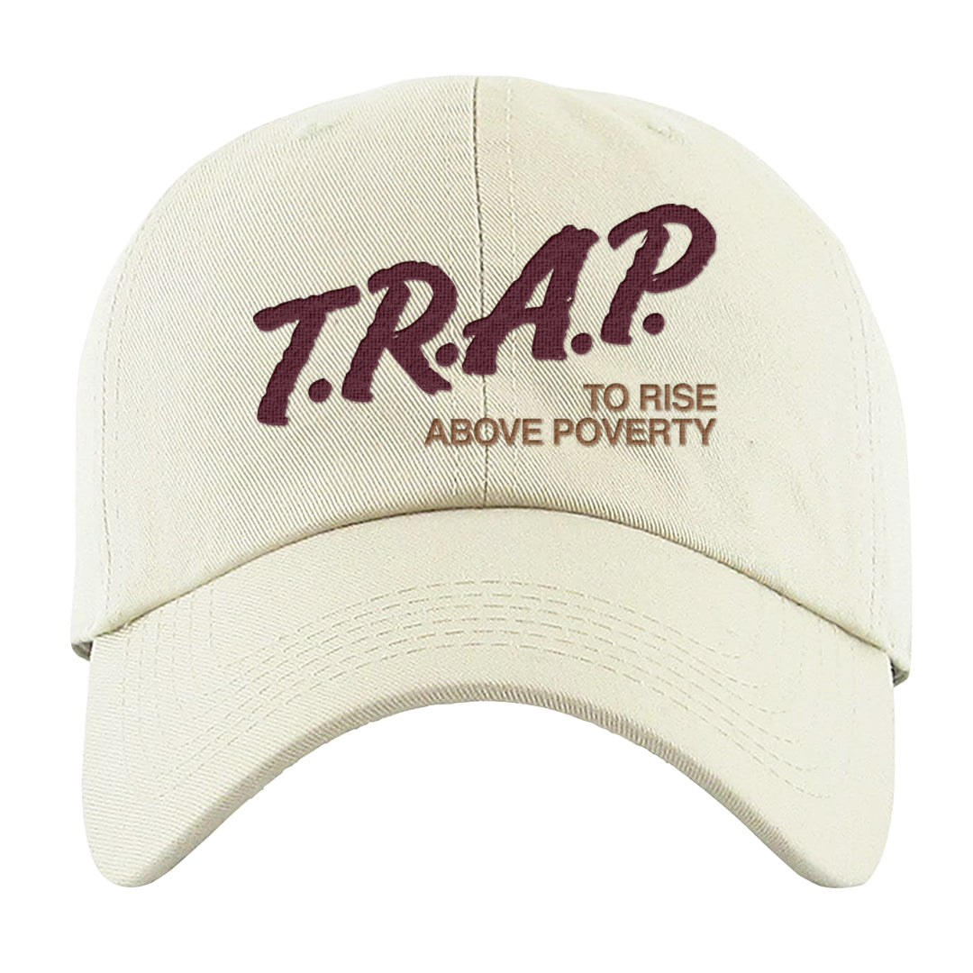 Team Red Gum AF 1s Dad Hat | Trap To Rise Above Poverty, White