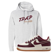Team Red Gum AF 1s Hoodie | Trap To Rise Above Poverty, Ash