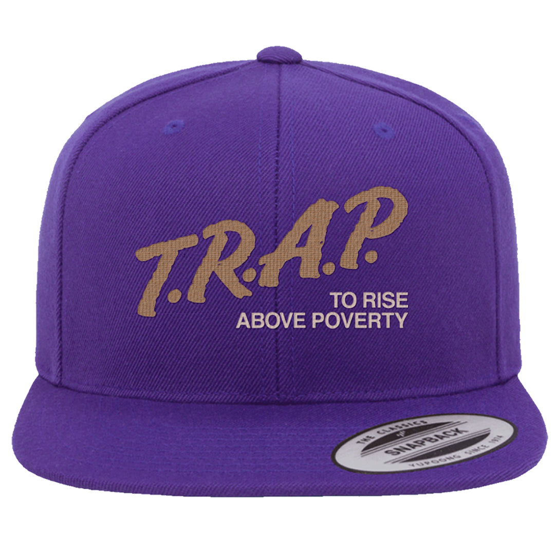Team Red Gum AF 1s Snapback Hat | Trap To Rise Above Poverty, Purple