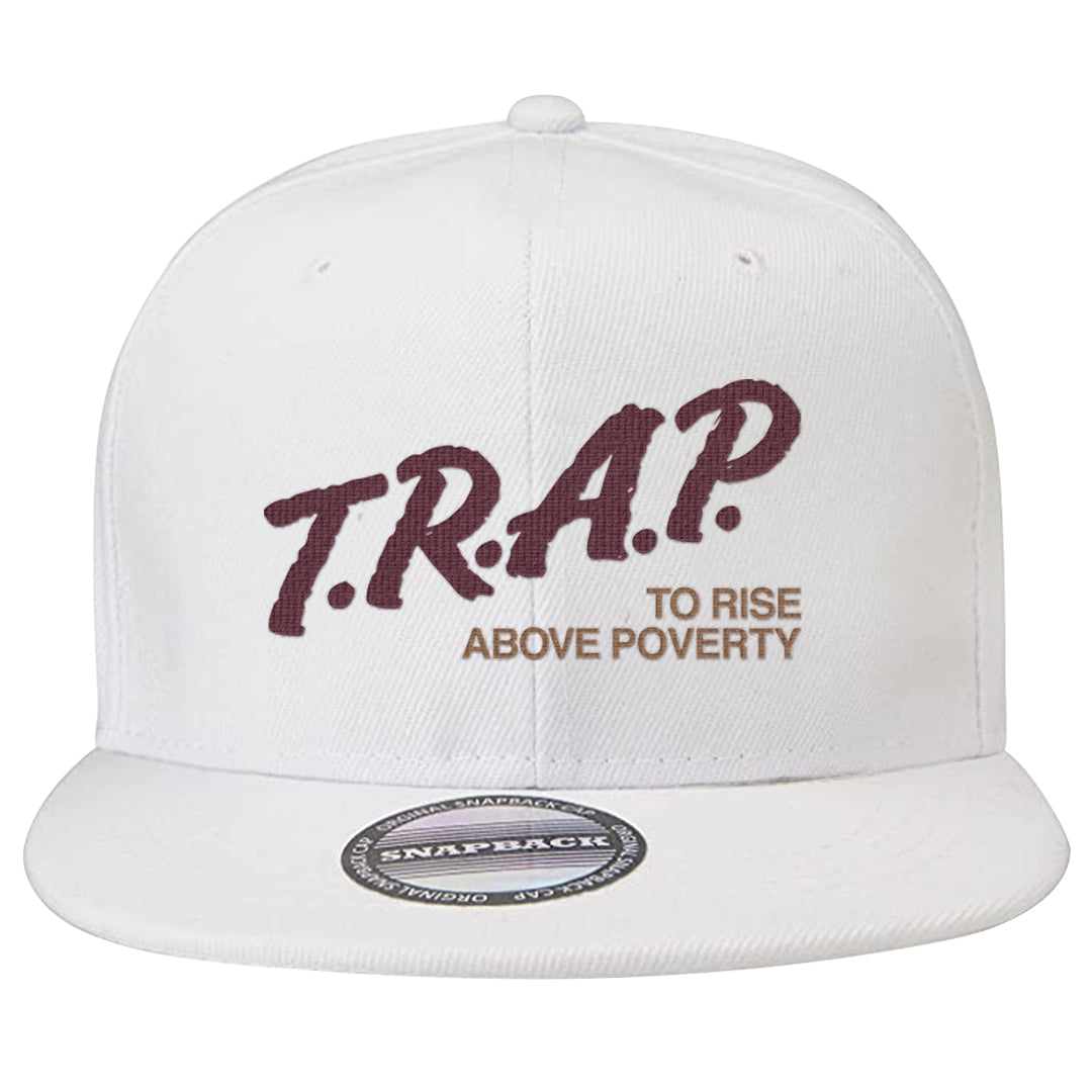 Team Red Gum AF 1s Snapback Hat | Trap To Rise Above Poverty, White