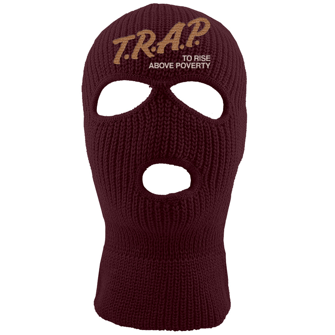 Team Red Gum AF 1s Ski Mask | Trap To Rise Above Poverty, Maroon