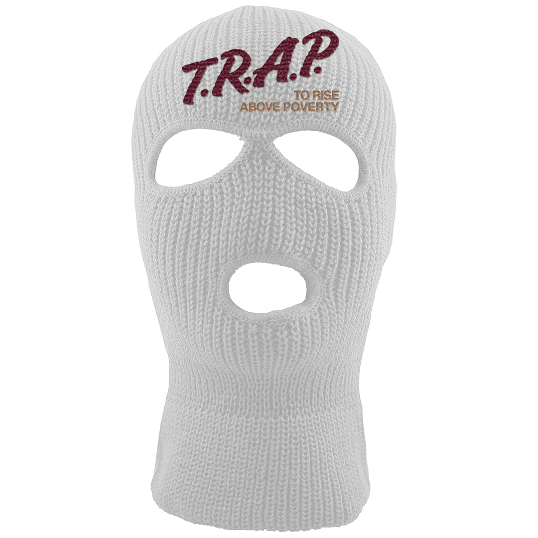 Team Red Gum AF 1s Ski Mask | Trap To Rise Above Poverty, White