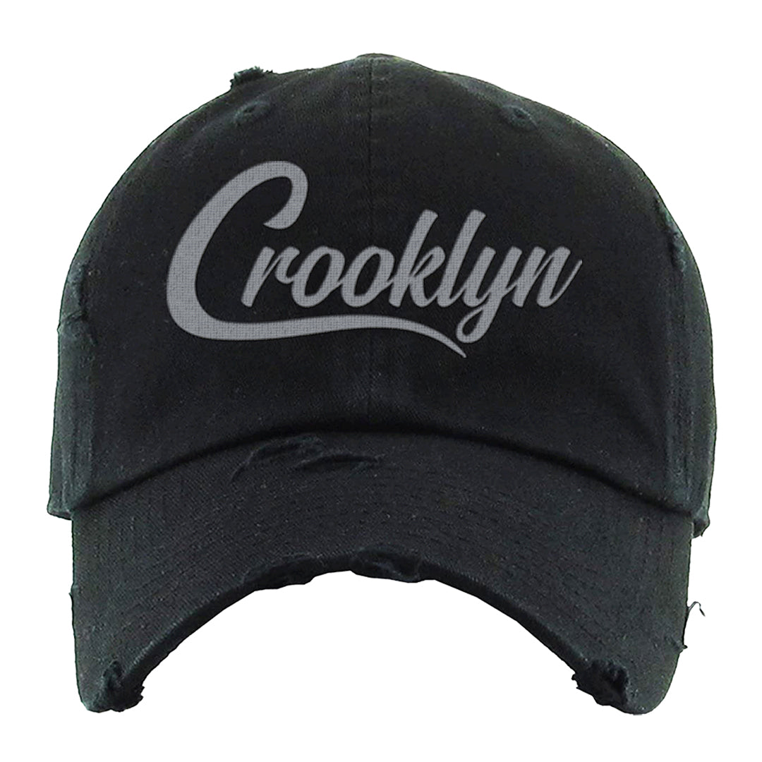 White Python AF 1s Distressed Dad Hat | Crooklyn, Black