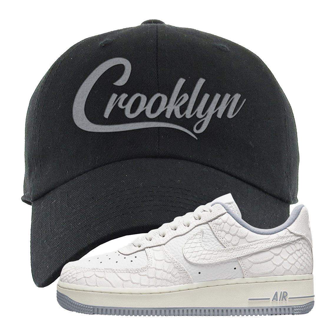 White Python AF 1s Dad Hat | Crooklyn, Black