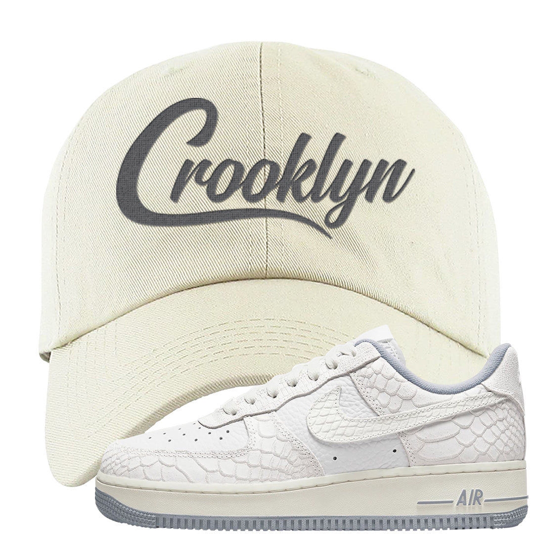 White Python AF 1s Dad Hat | Crooklyn, White