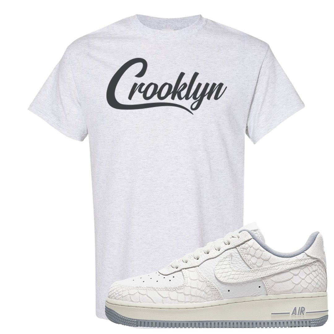 White Python AF 1s T Shirt | Crooklyn, Ash