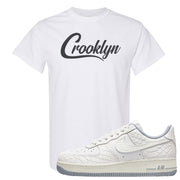 White Python AF 1s T Shirt | Crooklyn, White