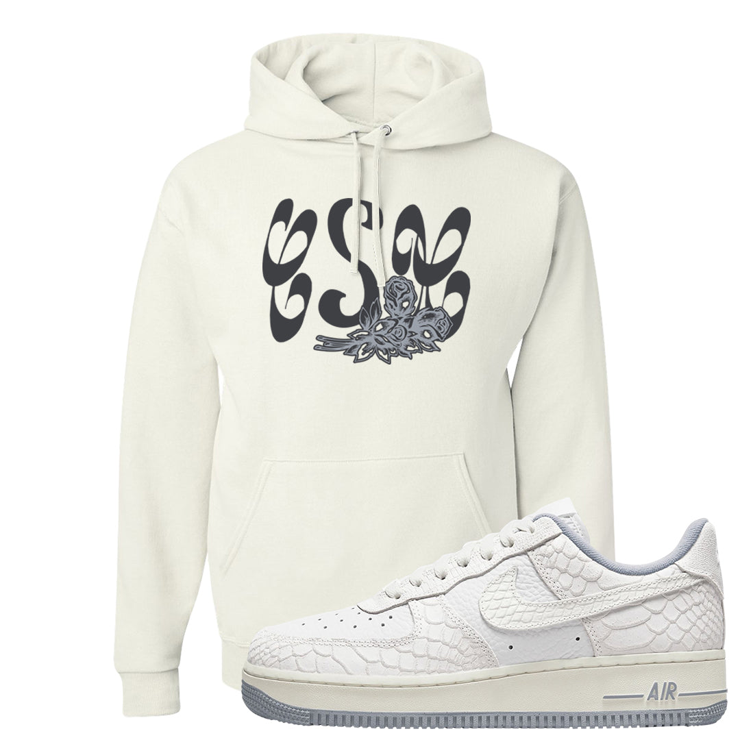 White Python AF 1s Hoodie | Certified Sneakerhead, White