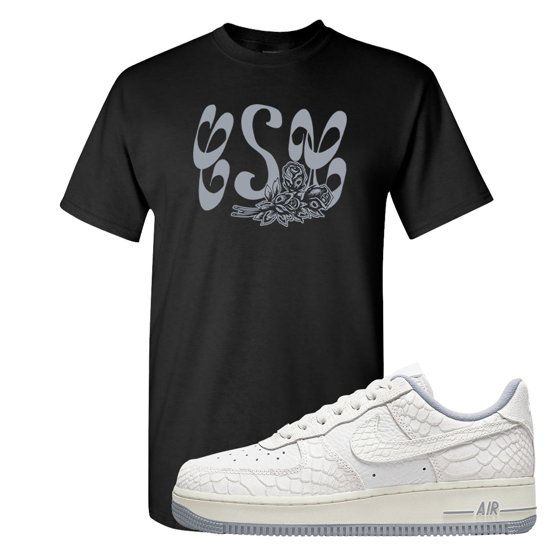 White Python AF 1s T Shirt | Certified Sneakerhead, Black
