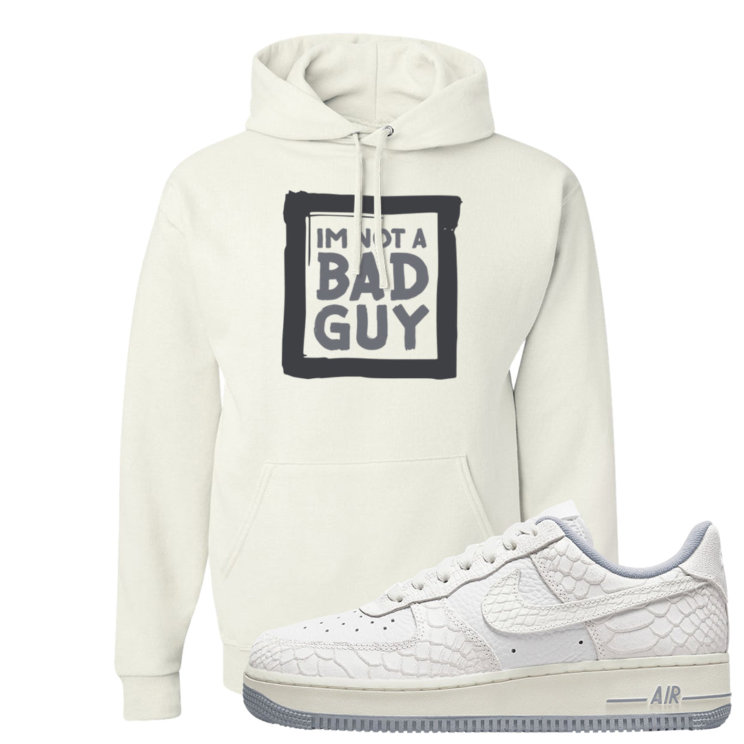 White Python AF 1s Hoodie | I'm Not A Bad Guy, White
