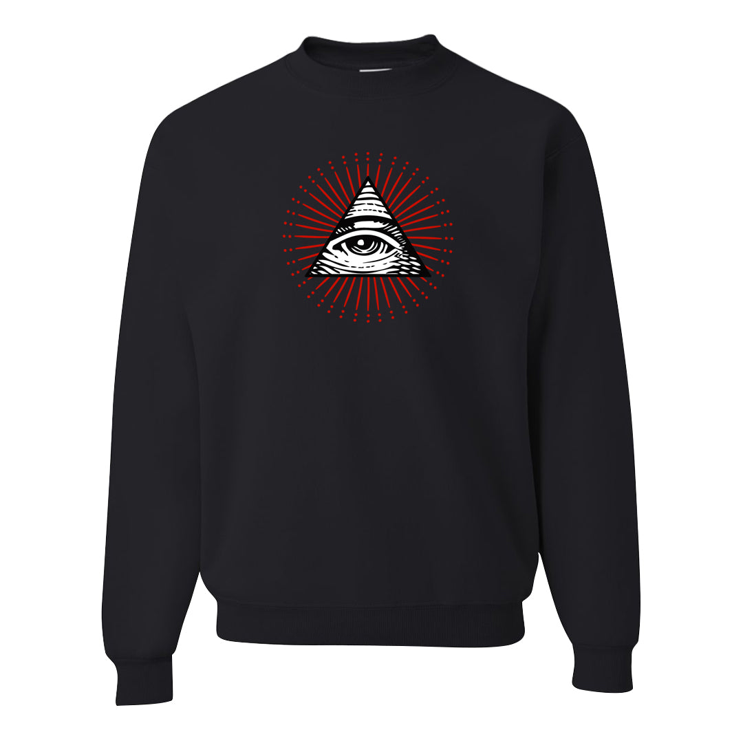 Cherry 11s Crewneck Sweatshirt | All Seeing Eye, Black