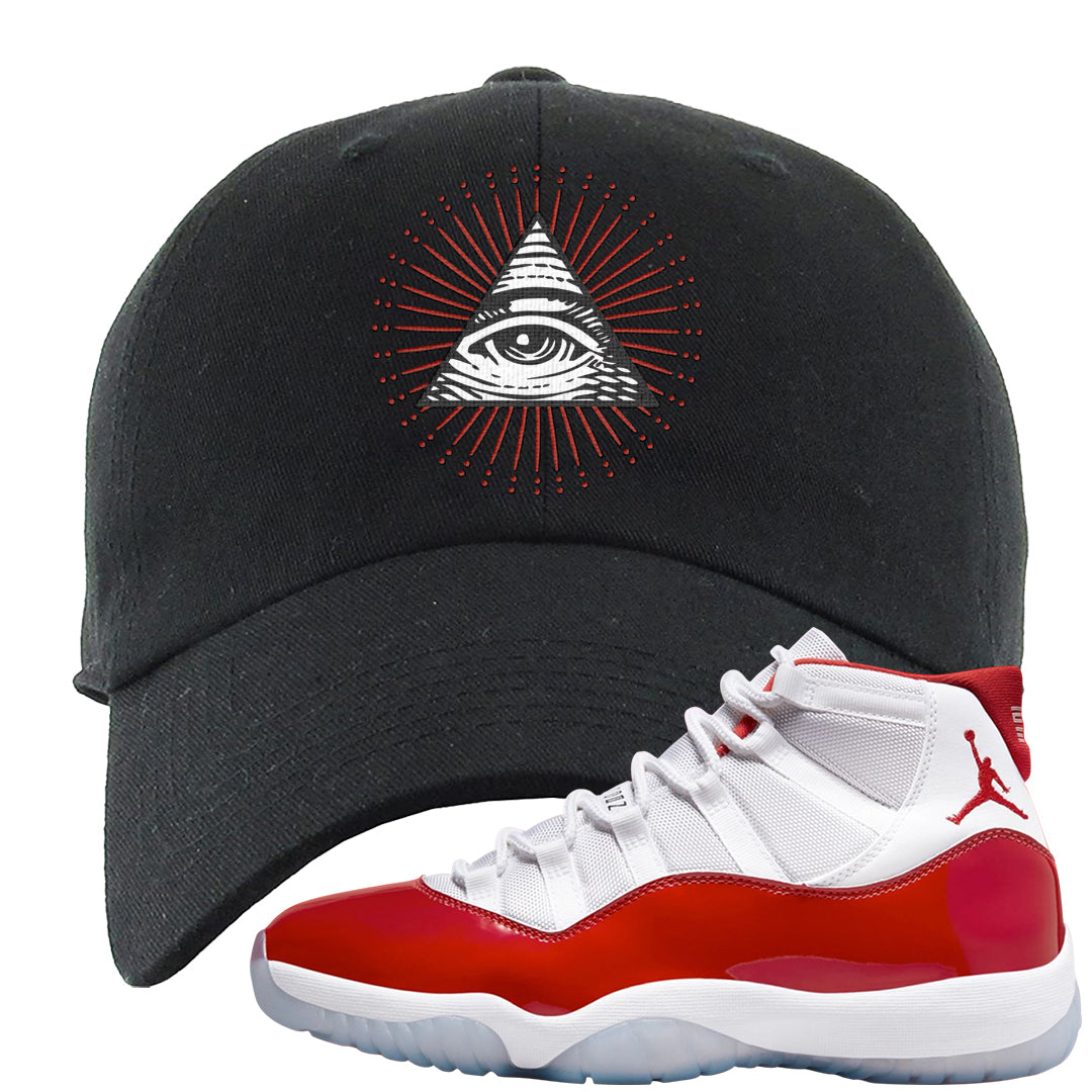 Cherry 11s Dad Hat | All Seeing Eye, Black