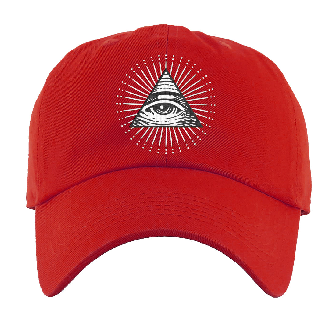 Cherry 11s Dad Hat | All Seeing Eye, Red
