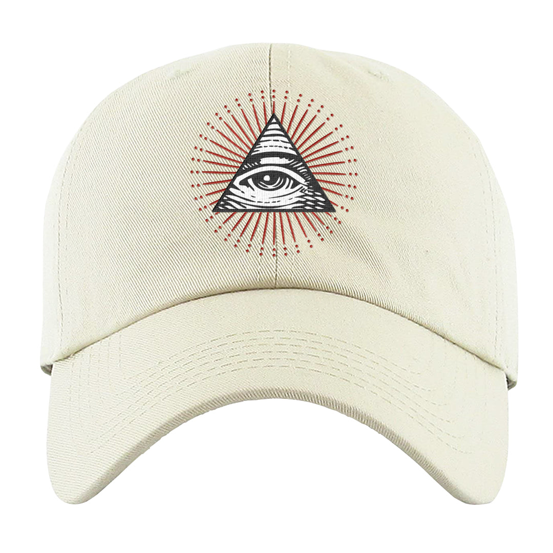Cherry 11s Dad Hat | All Seeing Eye, White