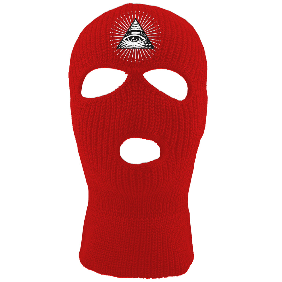 Cherry 11s Ski Mask | All Seeing Eye, Red