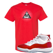 Cherry 11s T Shirt | All Seeing Eye, Red