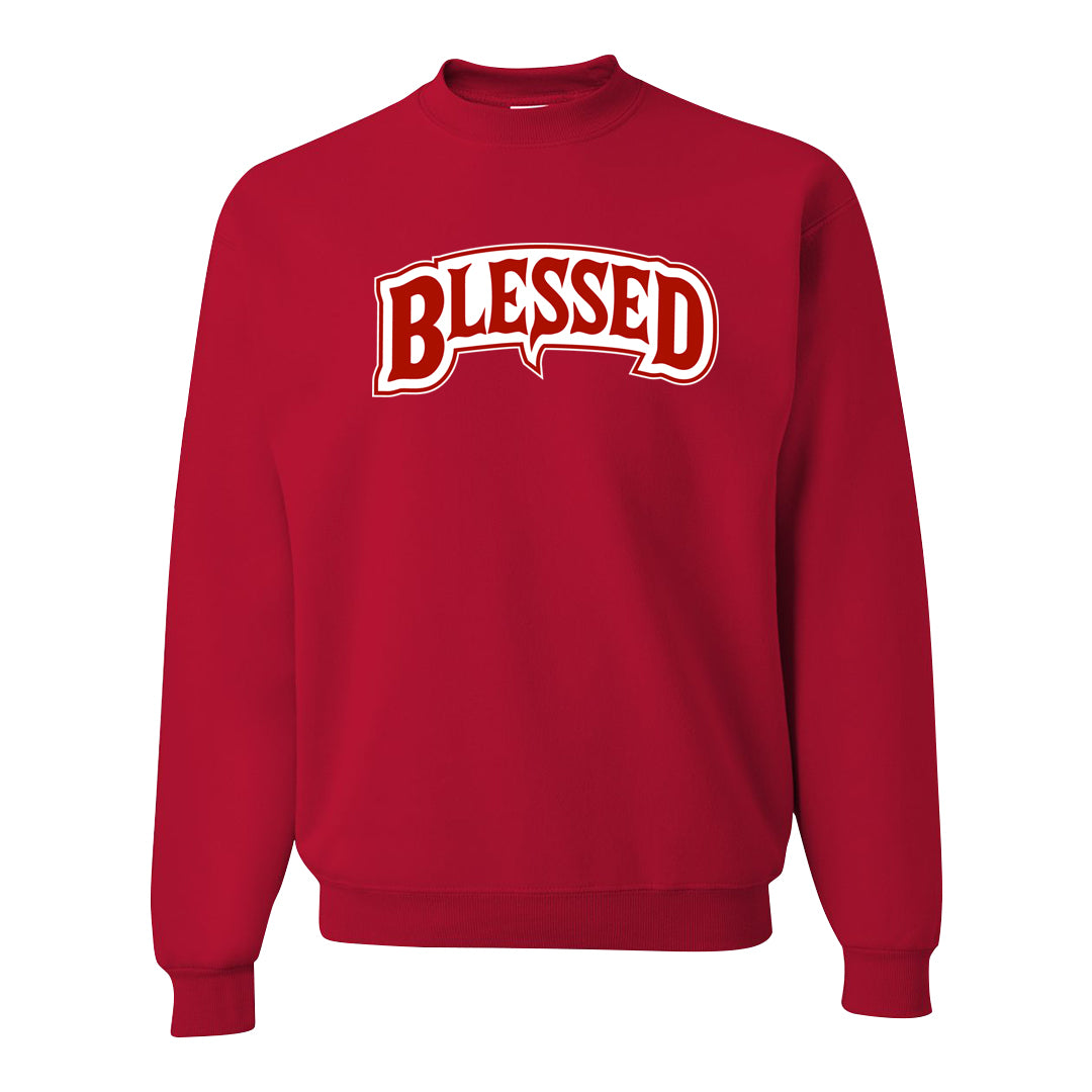 Cherry 11s Crewneck Sweatshirt | Blessed Arch, Red