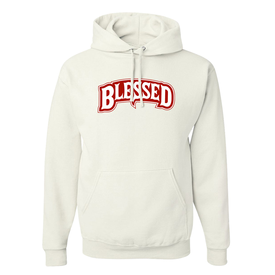 Cherry 11s Hoodie | Blessed Arch, White