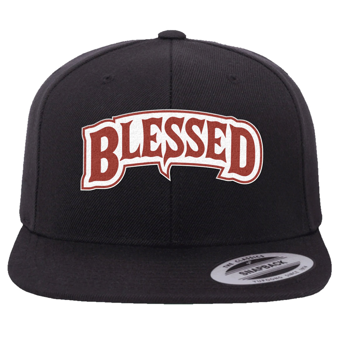Cherry 11s Snapback Hat | Blessed Arch, Black