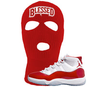 Cherry 11s Ski Mask | Blessed Arch, Red