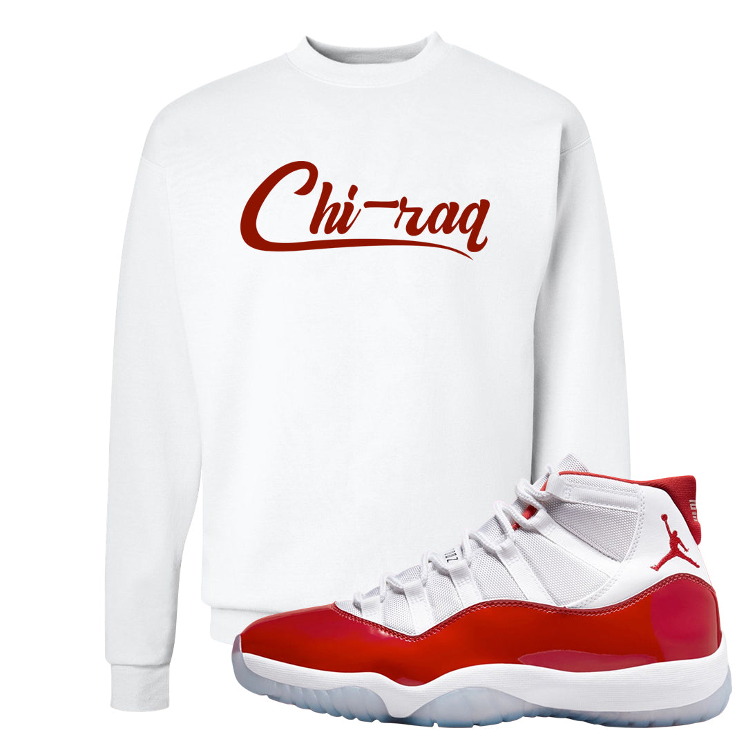 Cherry 11s Crewneck Sweatshirt | Chiraq, White