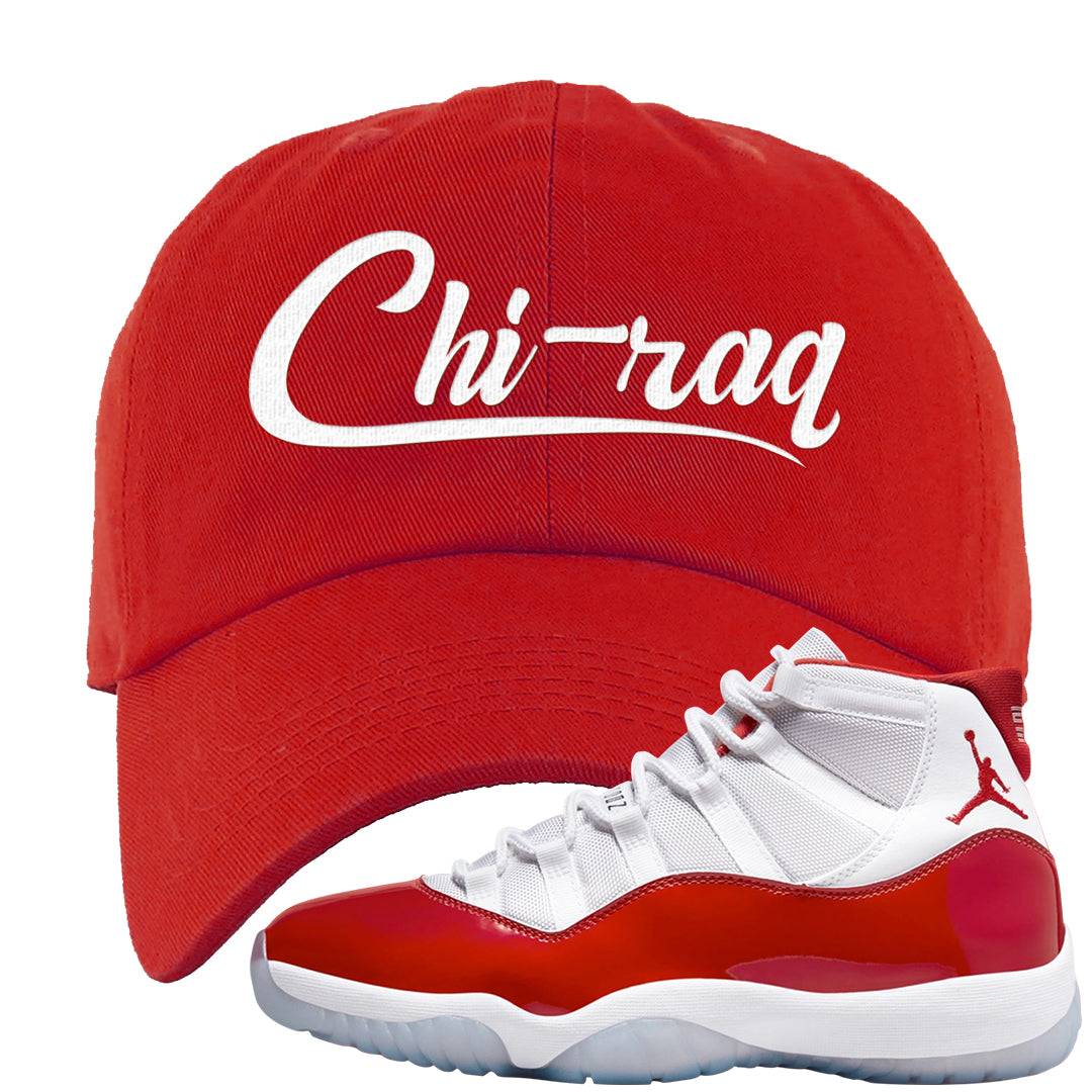Cherry 11s Dad Hat | Chiraq, Red