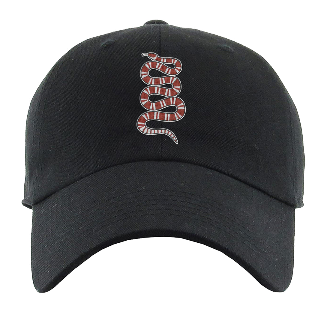 Cherry 11s Dad Hat | Coiled Snake, Black